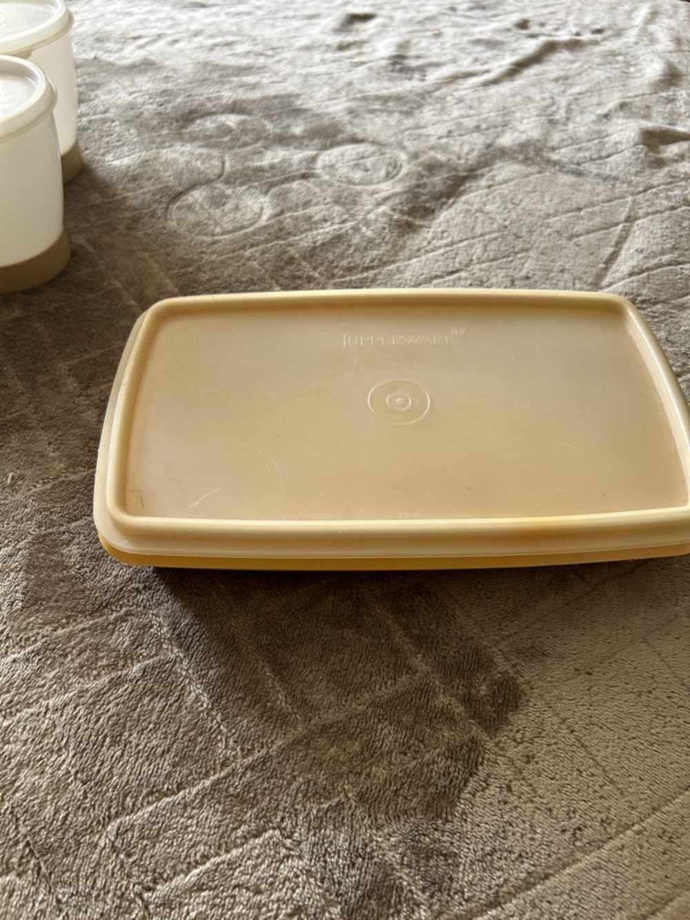 Tupperware Beige Food Storage Container